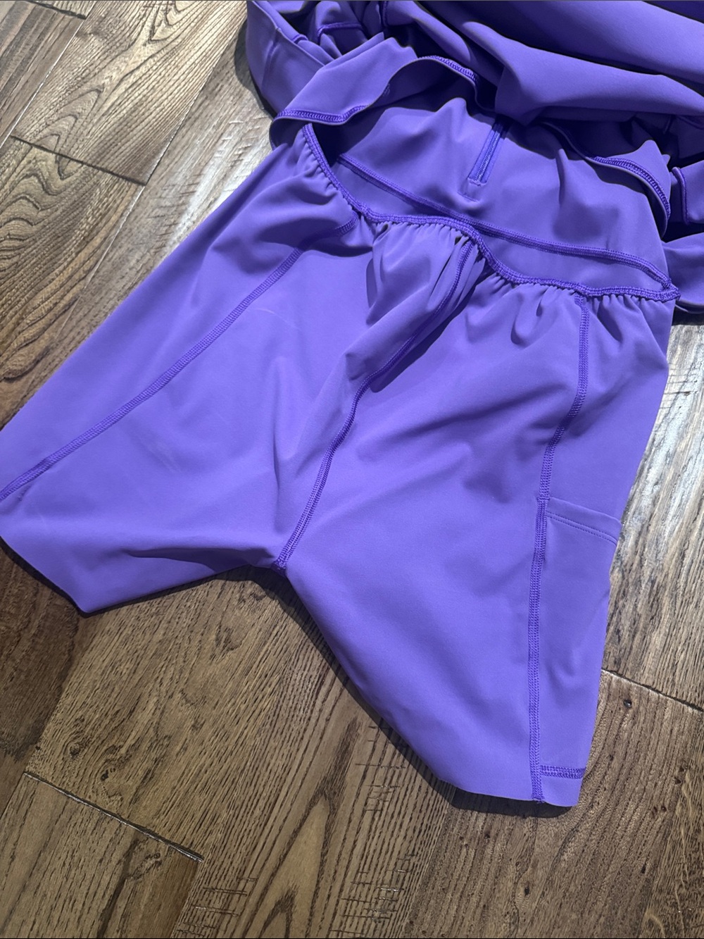 SPANX Get Moving Purple Zip Sleeveless A-Line Dress Sz L - Picture 4 of 5